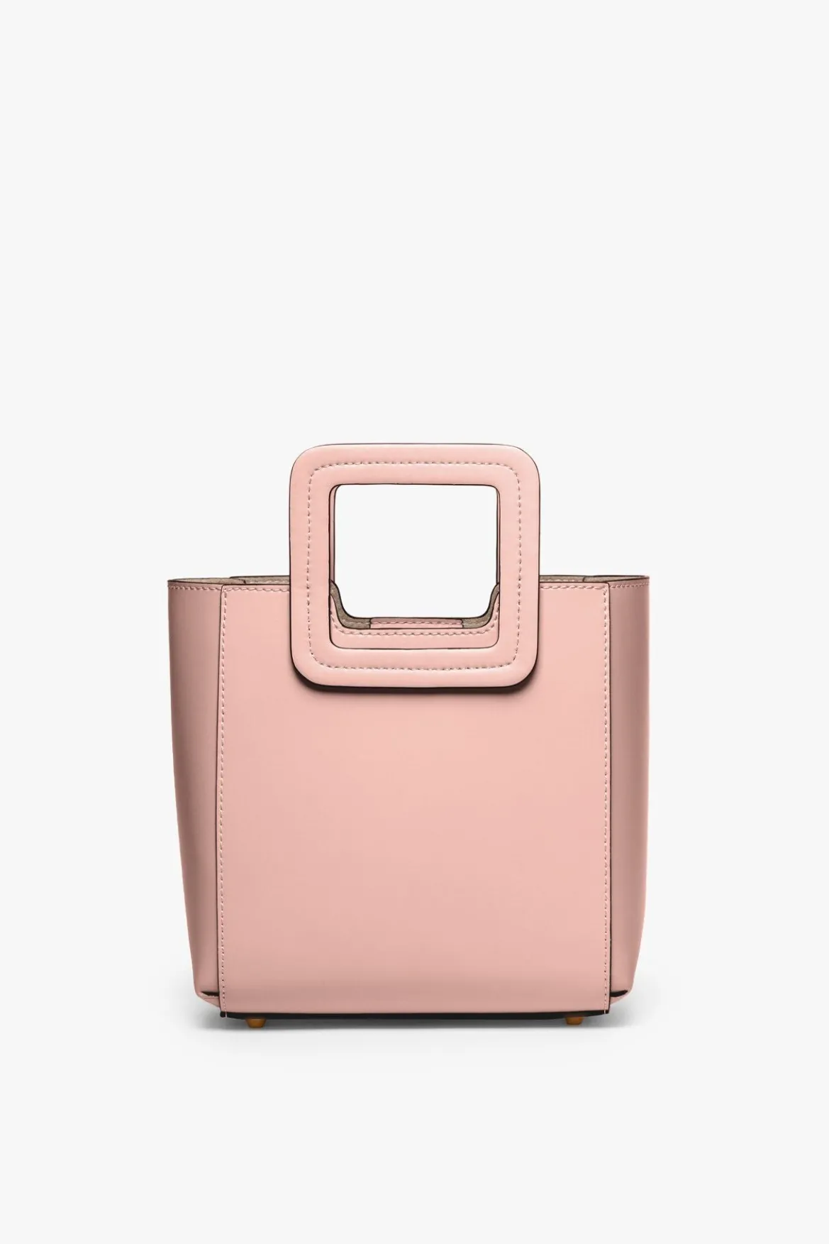 STAUD MINI SHIRLEY LEATHER BAG | DARK BLUSH