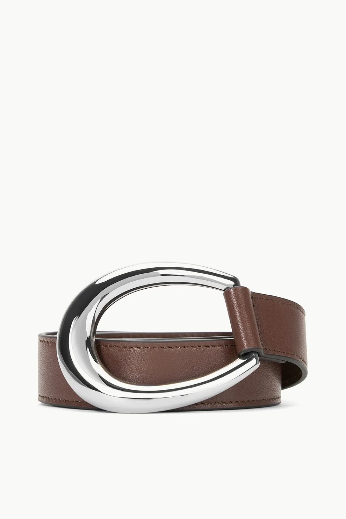STAUD 30MM WRAP BELT MAHOGANY SILVER