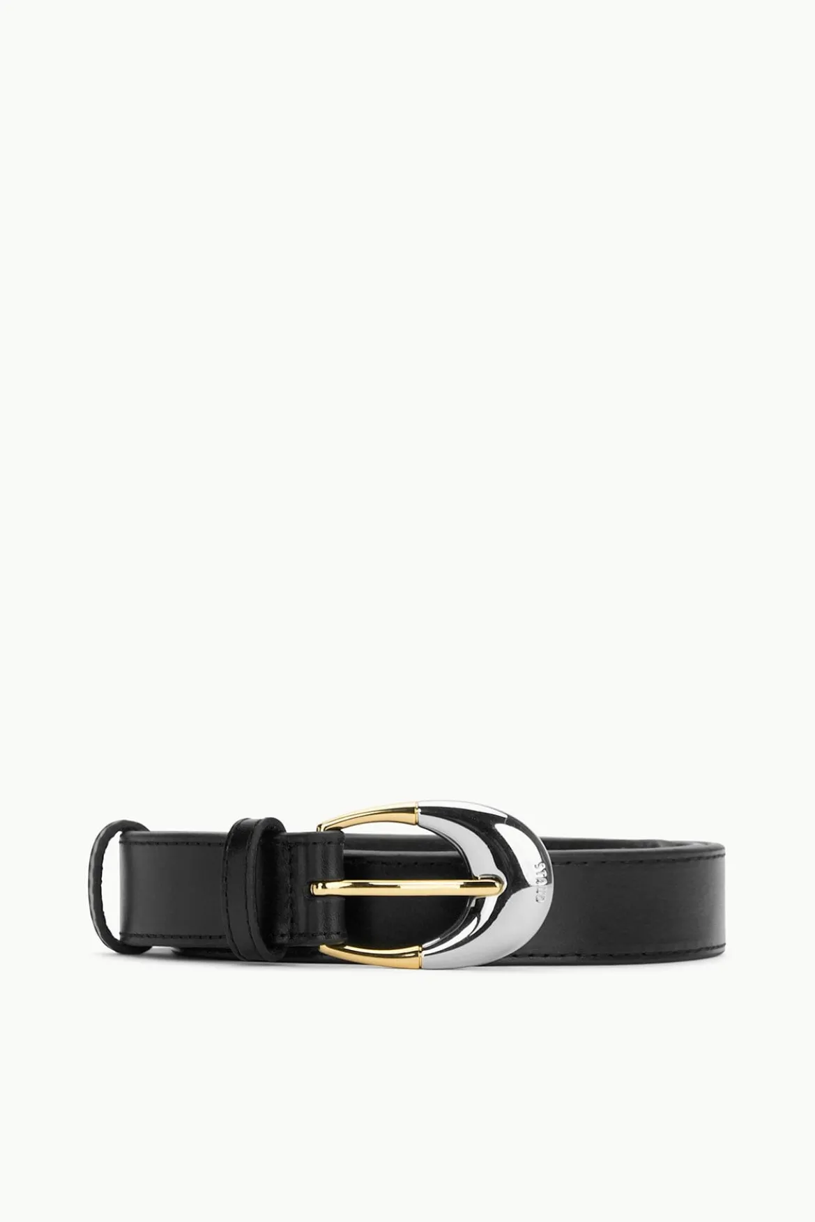 STAUD MOON BUCKLE BELT - 26MM BLACK TWO-TONE