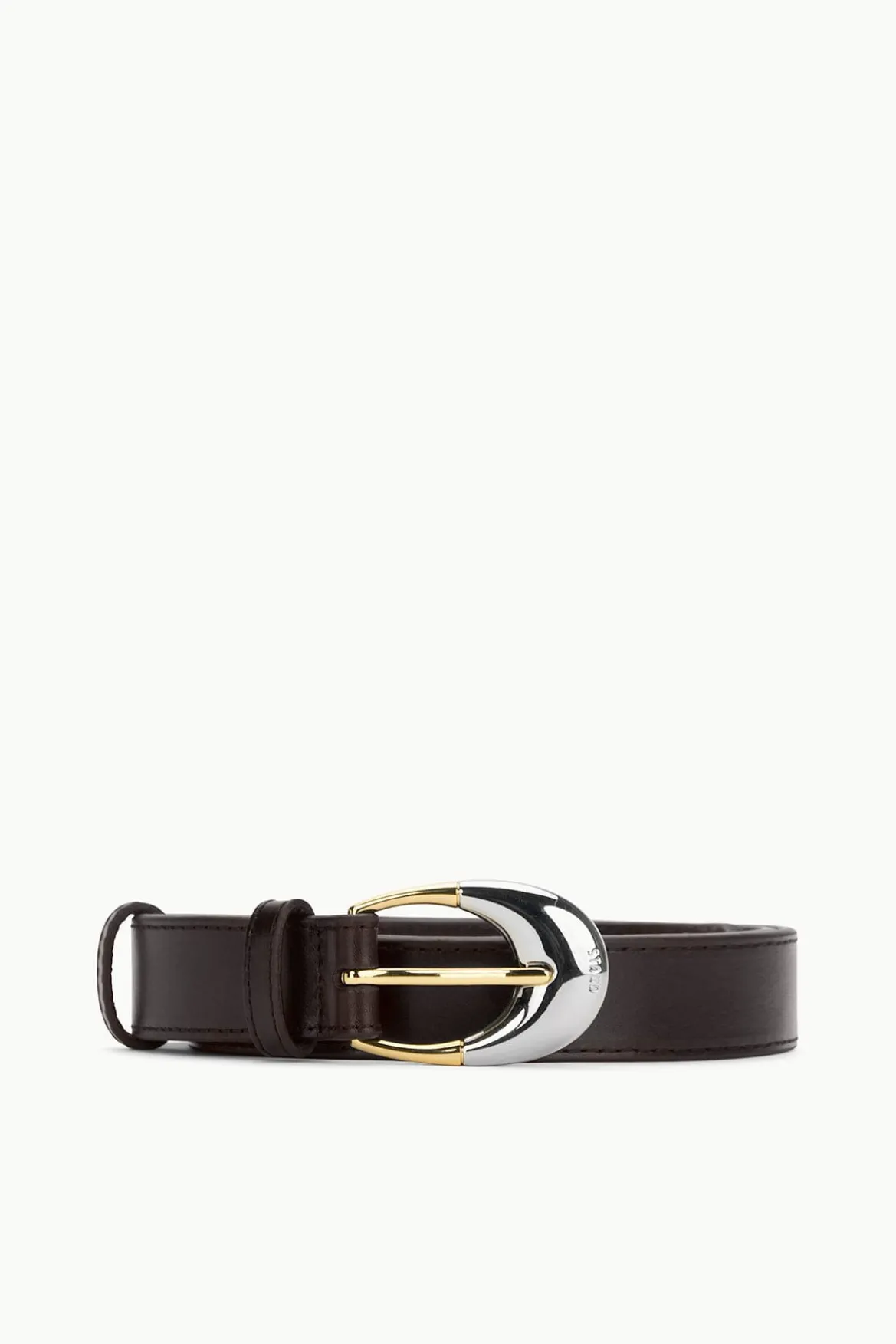 STAUD MOON BUCKLE BELT - 26MM ESPRESSO TWO-TONE