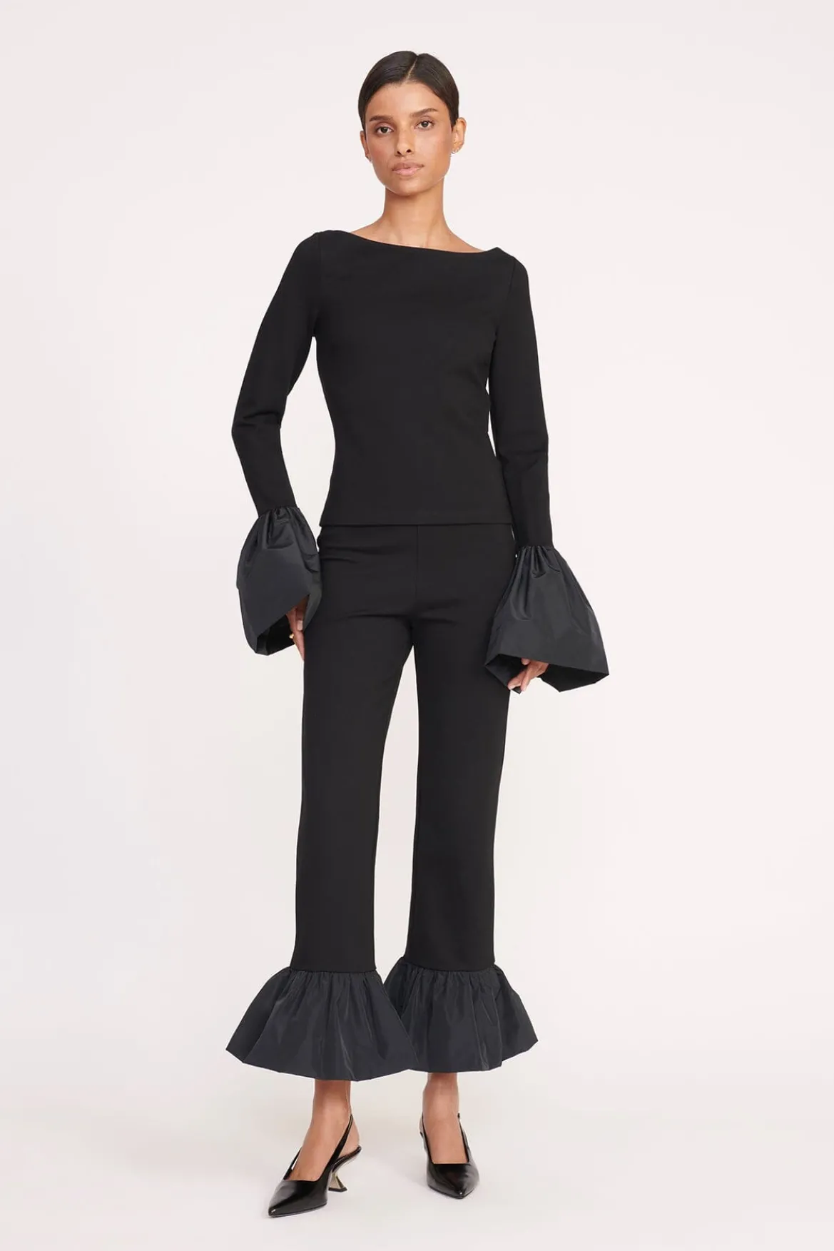 STAUD PAIGE TOP BLACK