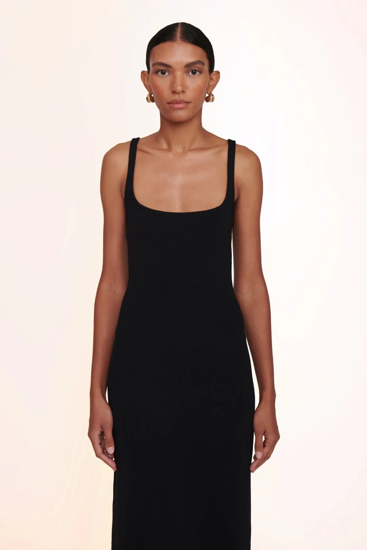 STAUD PAITYN DRESS BLACK