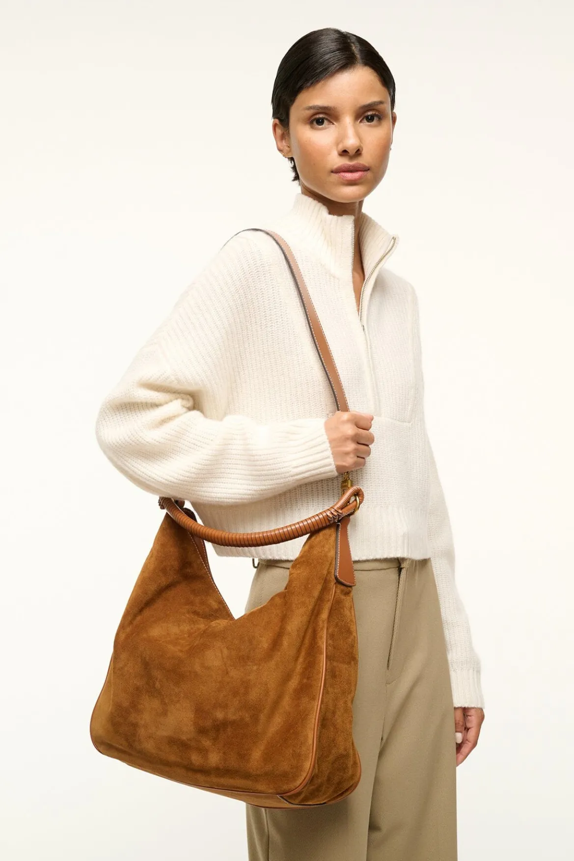 STAUD PERRY HOBO BAG DIRECTOR BLUE