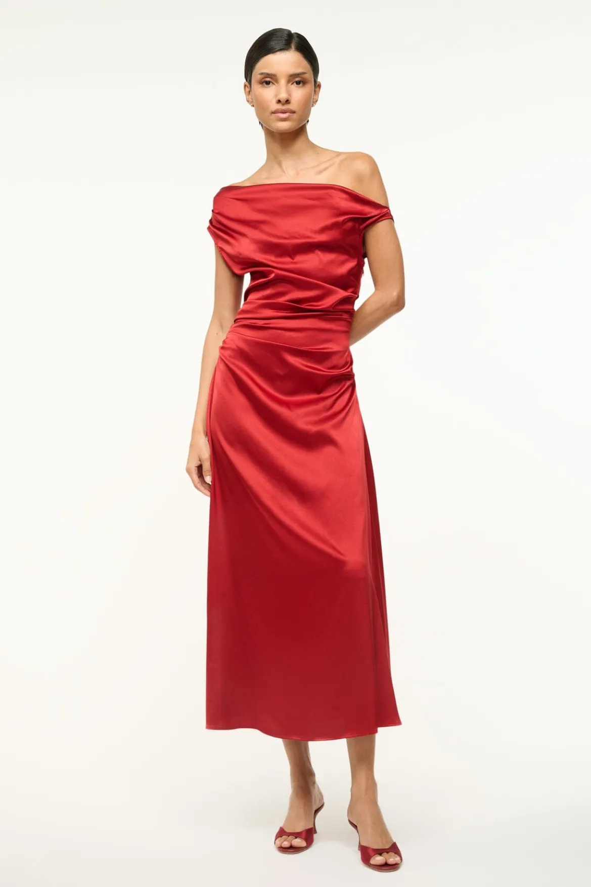 STAUD PHARE DRESS ROUGE