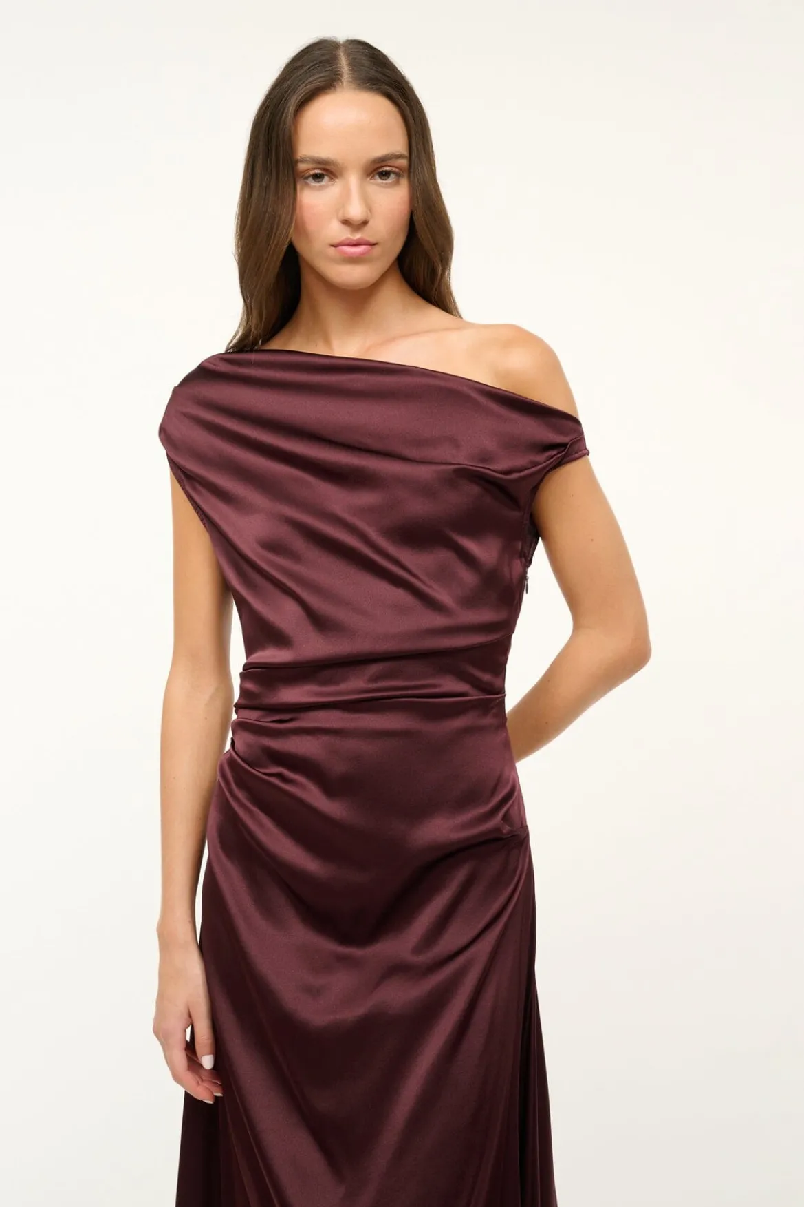 STAUD PHARE DRESS MERLOT