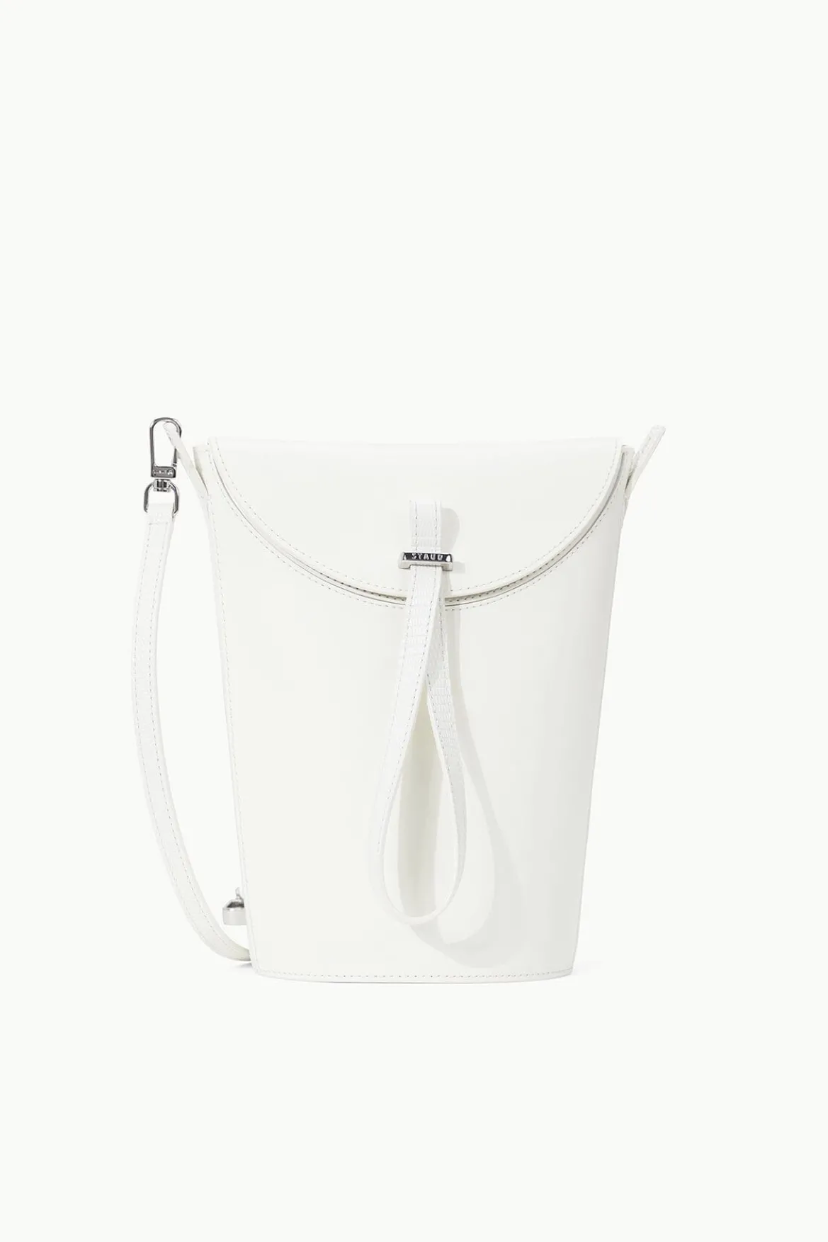 STAUD PHOEBE CONVERTIBLE BUCKET BAG PAPER