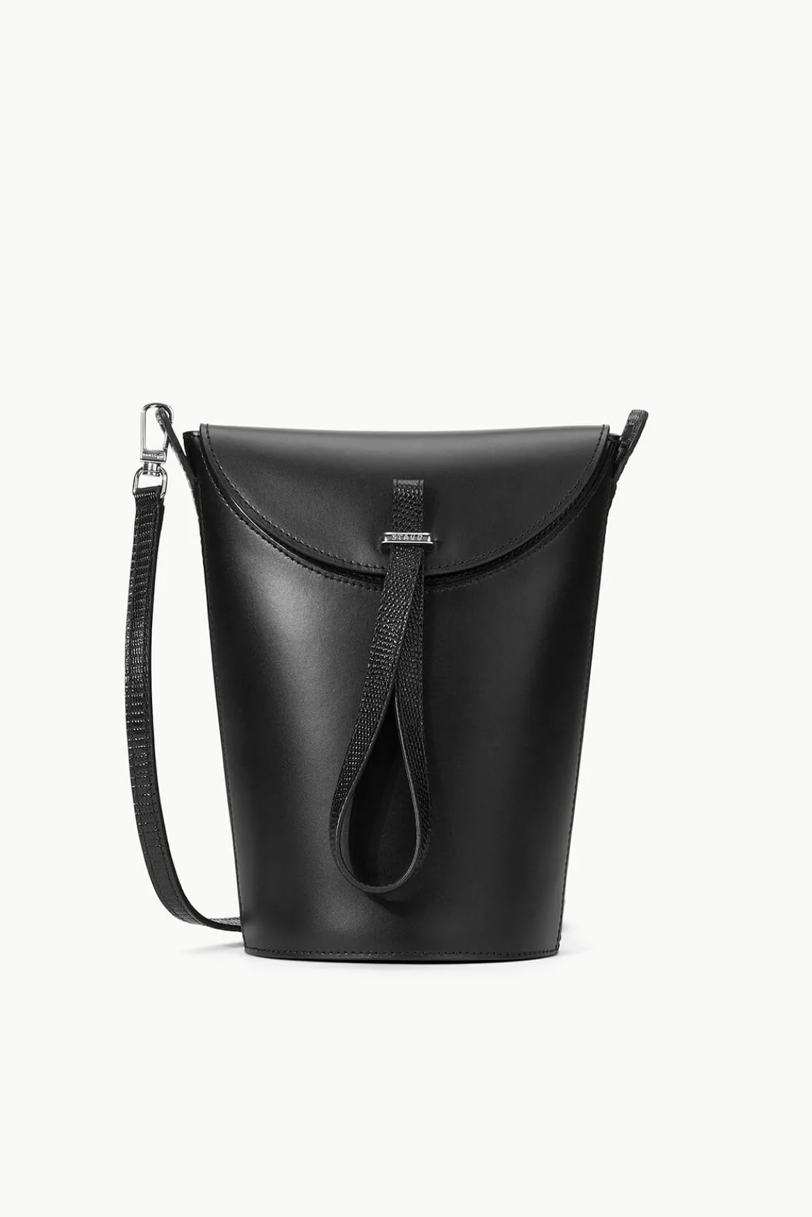 STAUD PHOEBE CONVERTIBLE BUCKET BAG BLACK