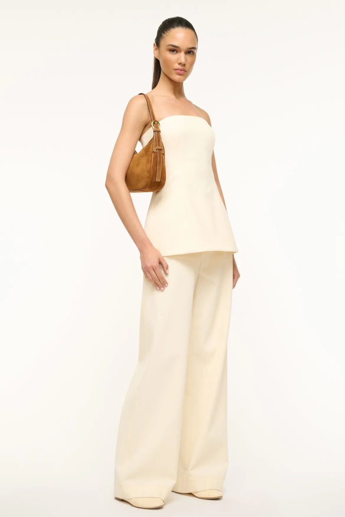 STAUD PINE SHOULDER BAG TAN
