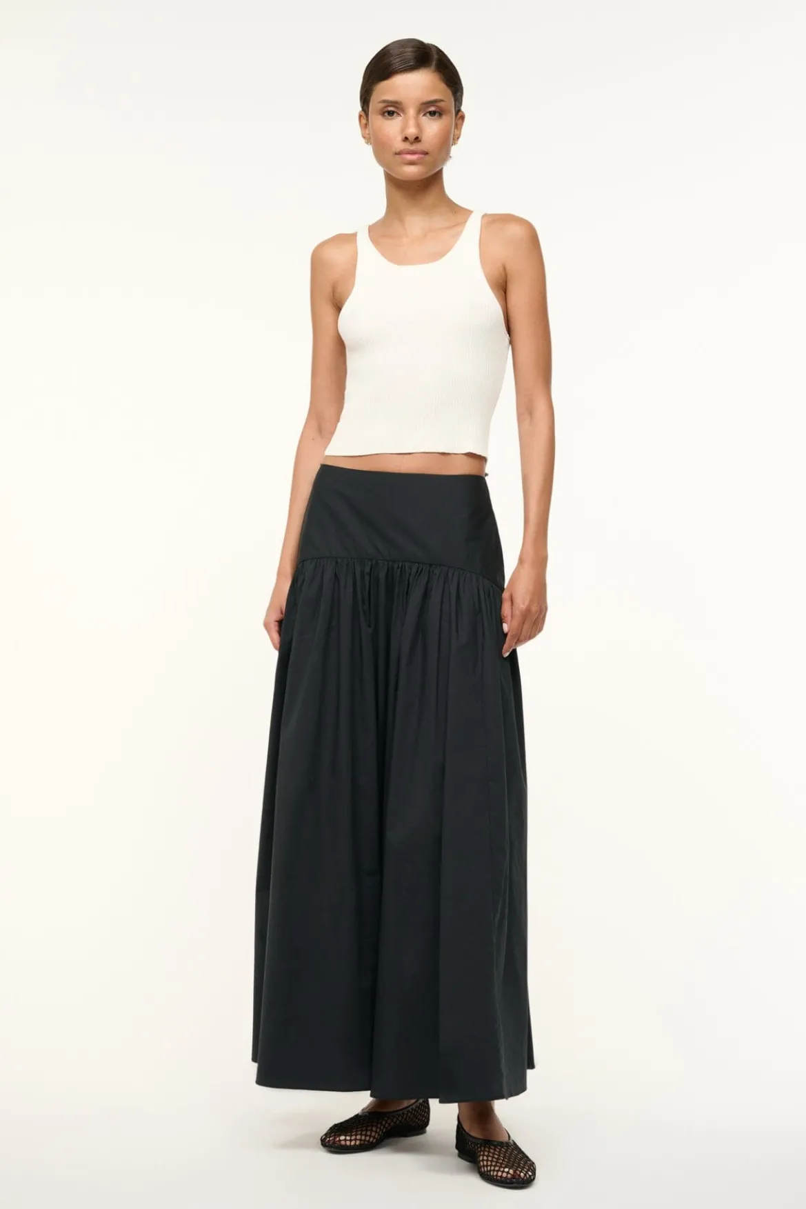 STAUD PROCIDA SKIRT BLACK