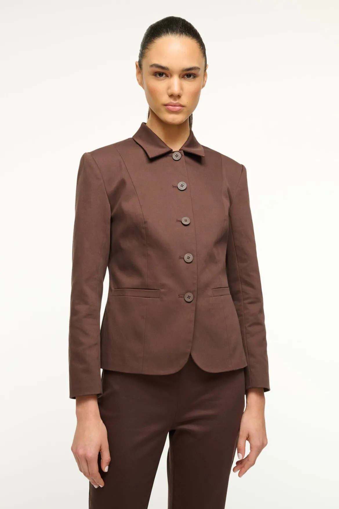 STAUD ROBERT JACKET DARK CHOCOLATE