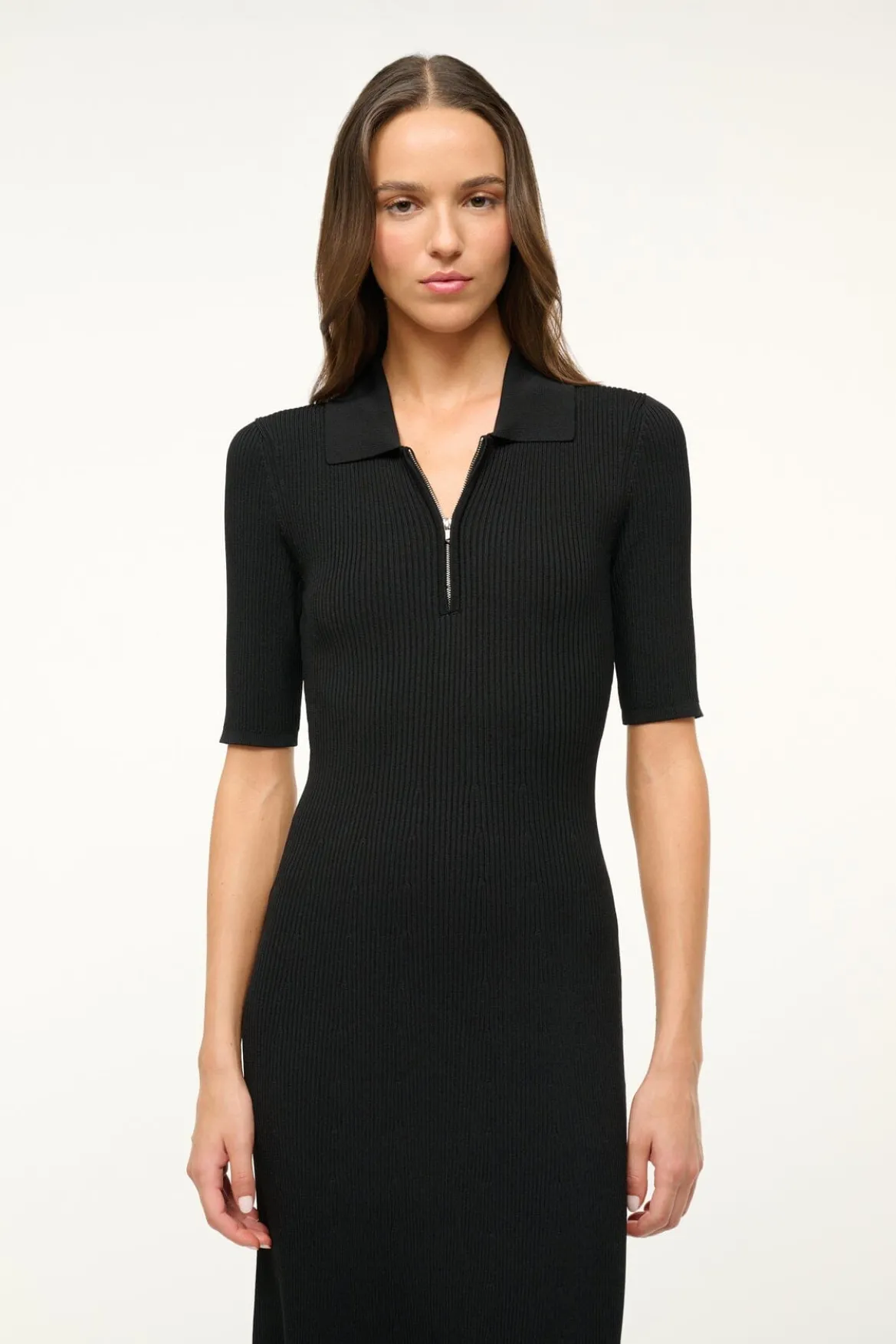 STAUD ROLAND DRESS BLACK