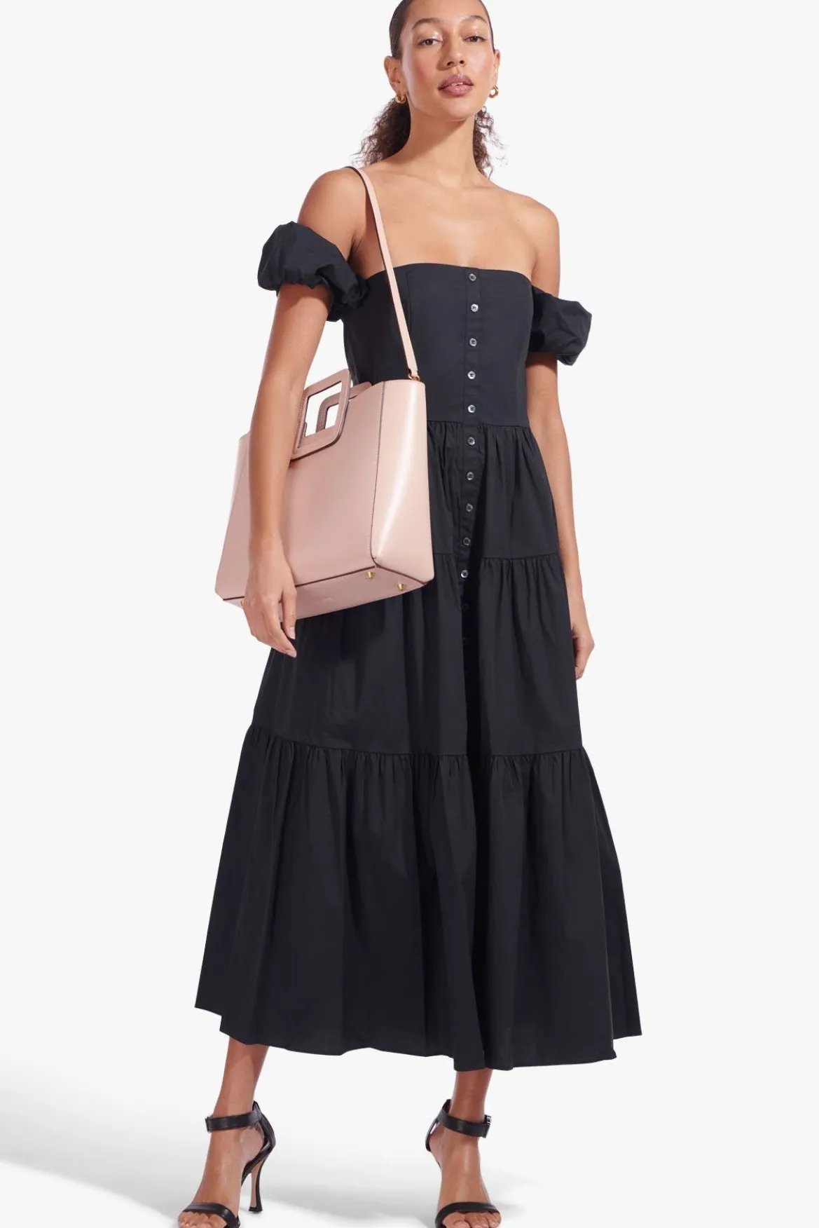 STAUD SHIRLEY LEATHER BAG | BLUSH