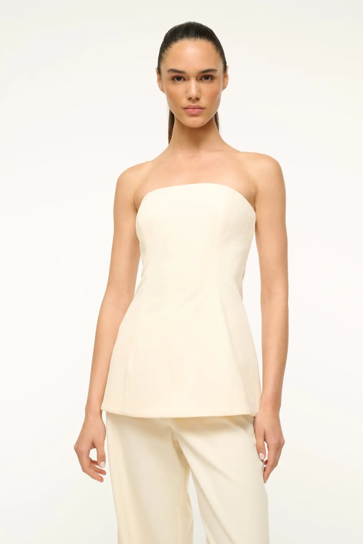 STAUD SILVIA TOP ECRU