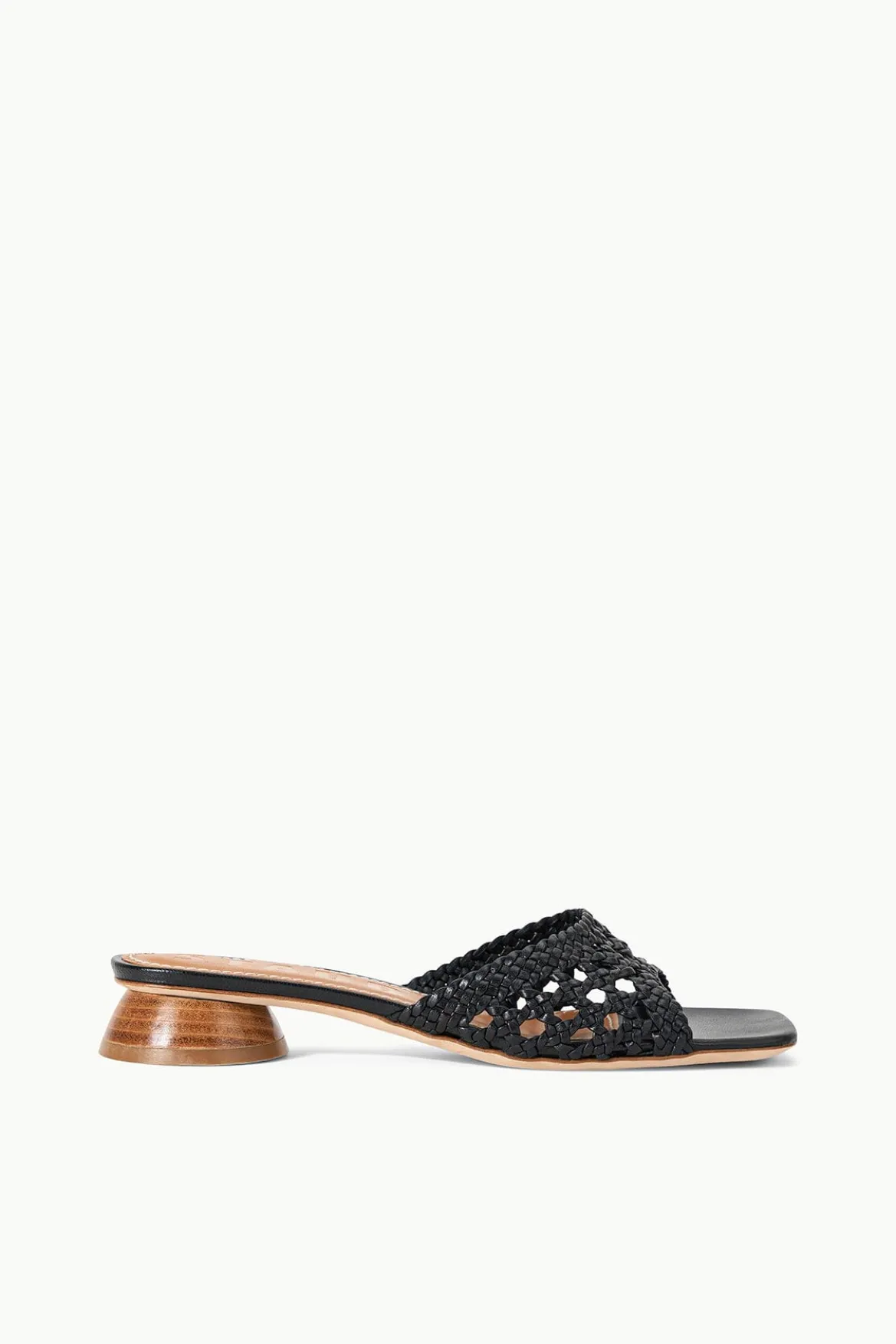 STAUD SIMONE CROCHET HEEL BLACK