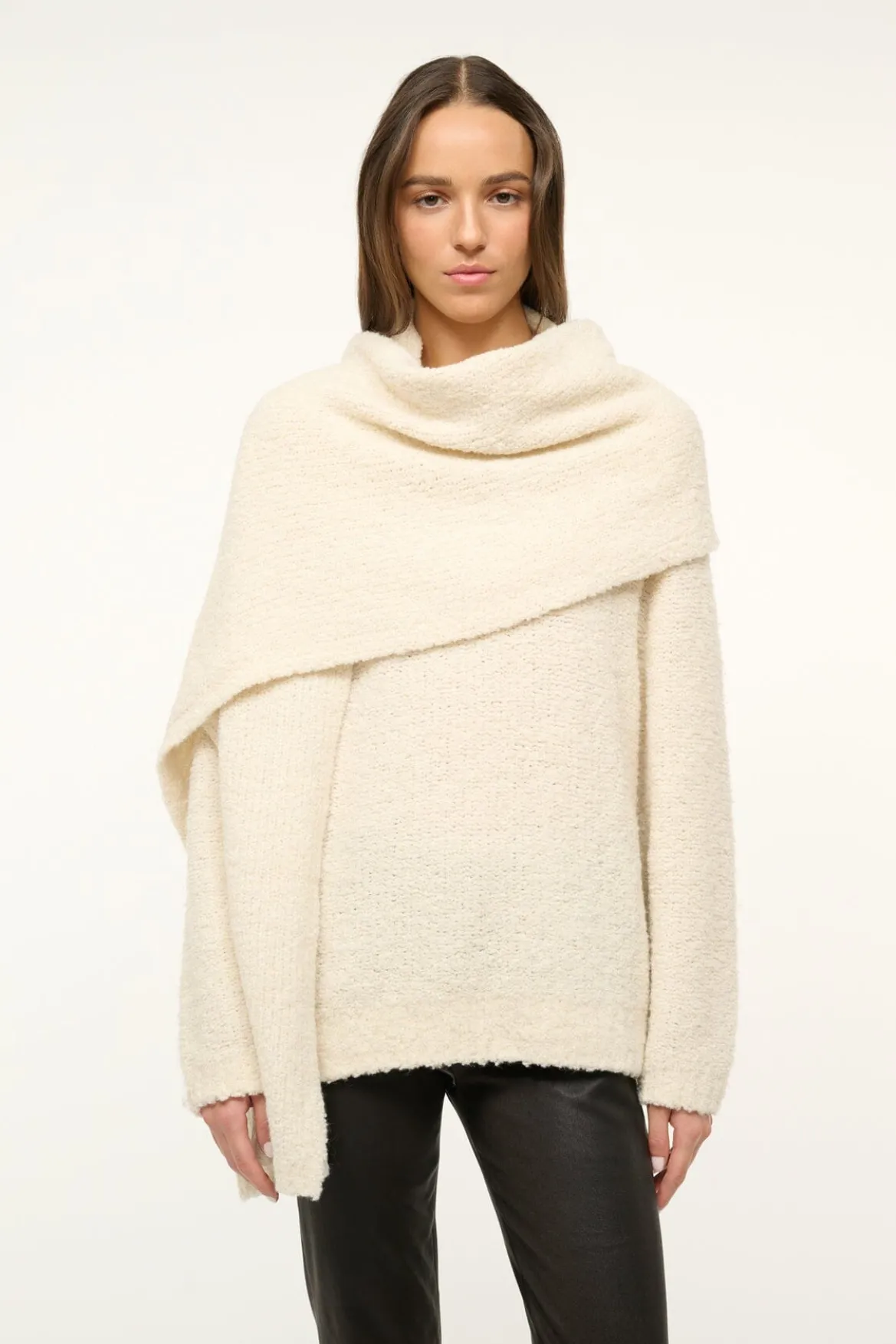 STAUD SIREN SWEATER IVORY