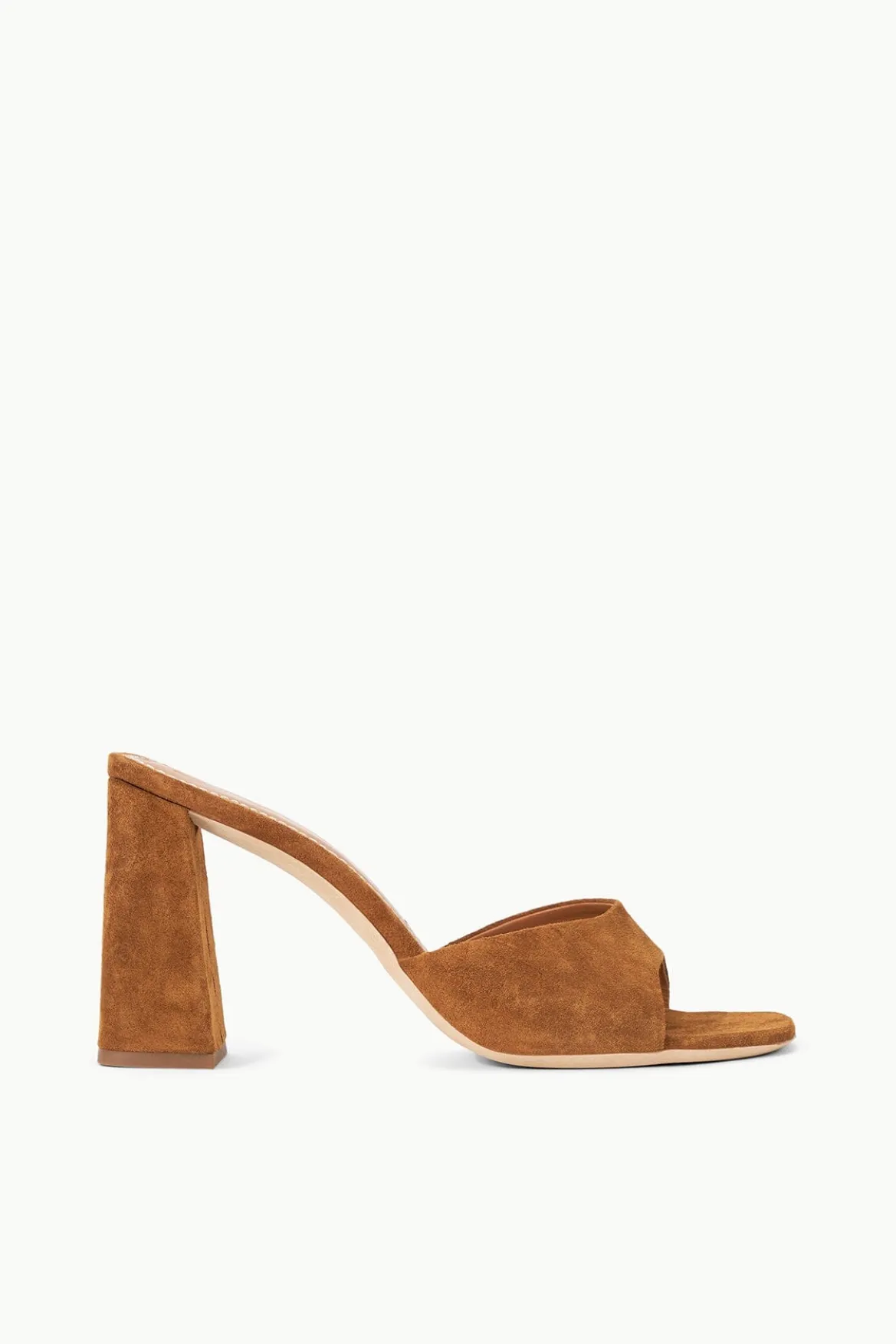 STAUD SLOANE HEEL TAN SUEDE