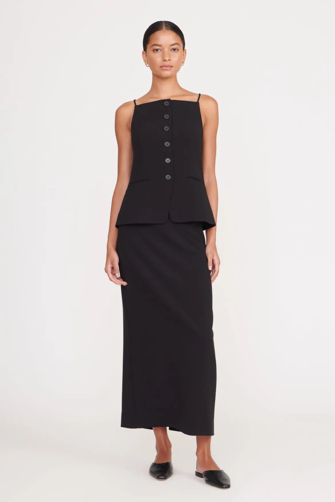 STAUD SMITH SKIRT BLACK