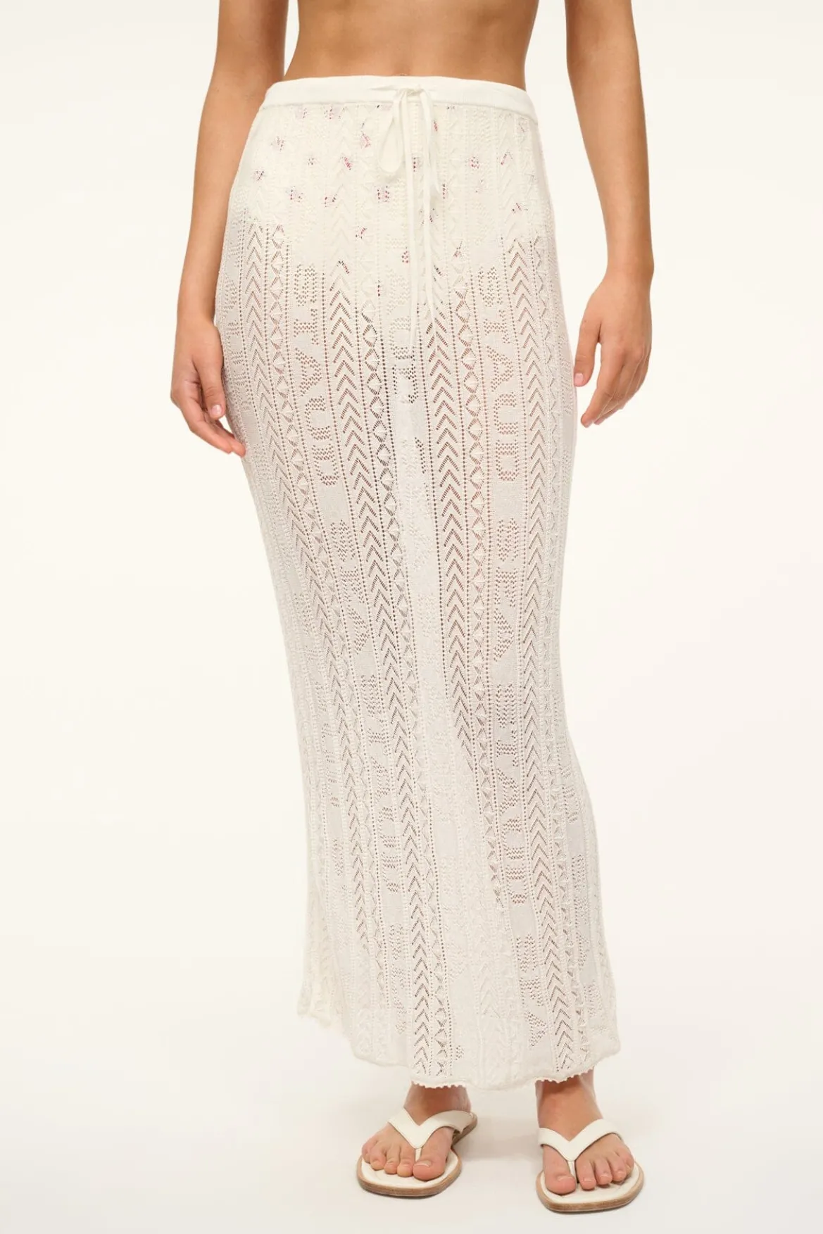 STAUD ST MALO SKIRT IVORY