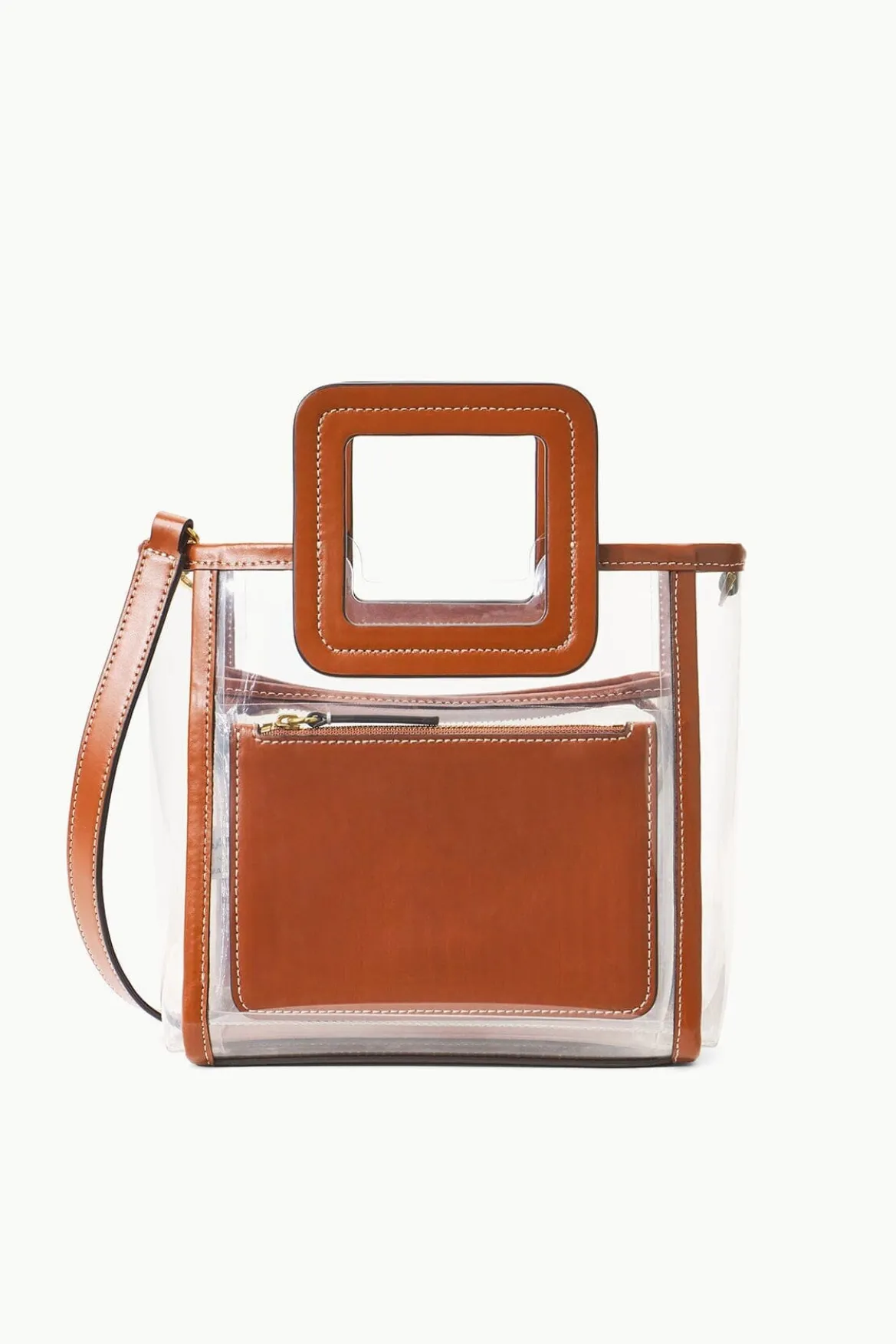 STAUD STADIUM MINI SHIRLEY BAG CLEAR TAN