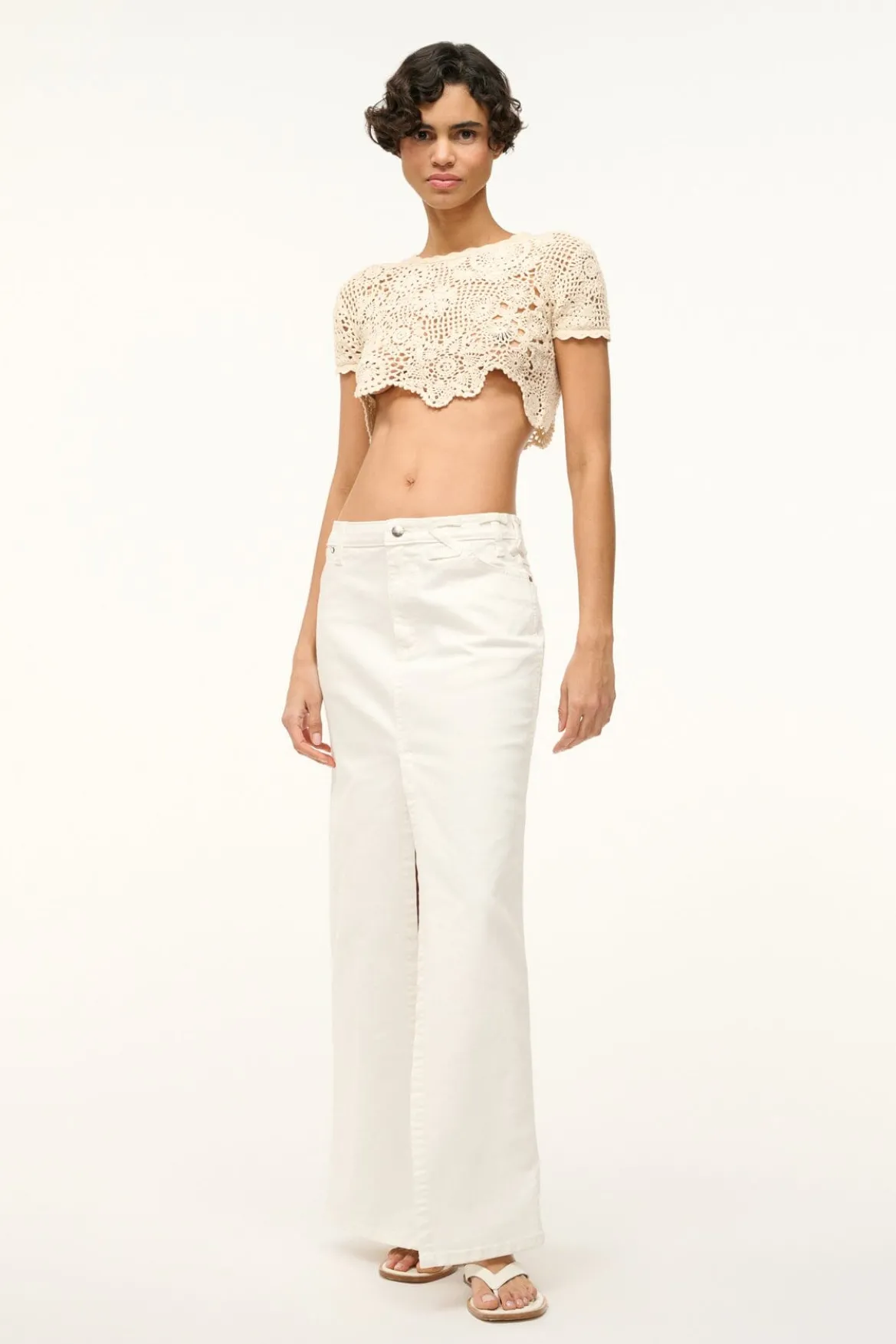 STAUD STARLIGHT TOP BUTTERCREAM