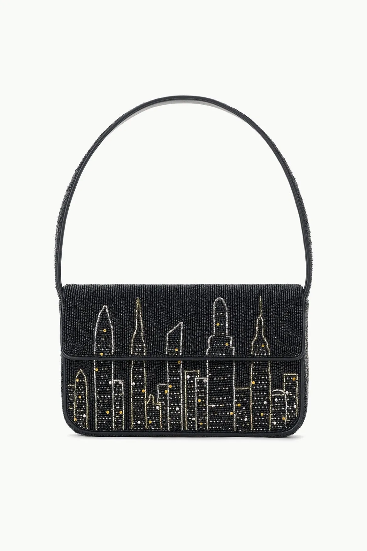 STAUD TOMMY BEADED BAG NYC SKYLINE