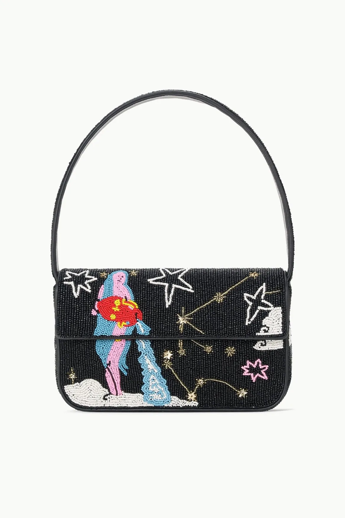 STAUD TOMMY BEADED BAG AQUARIUS