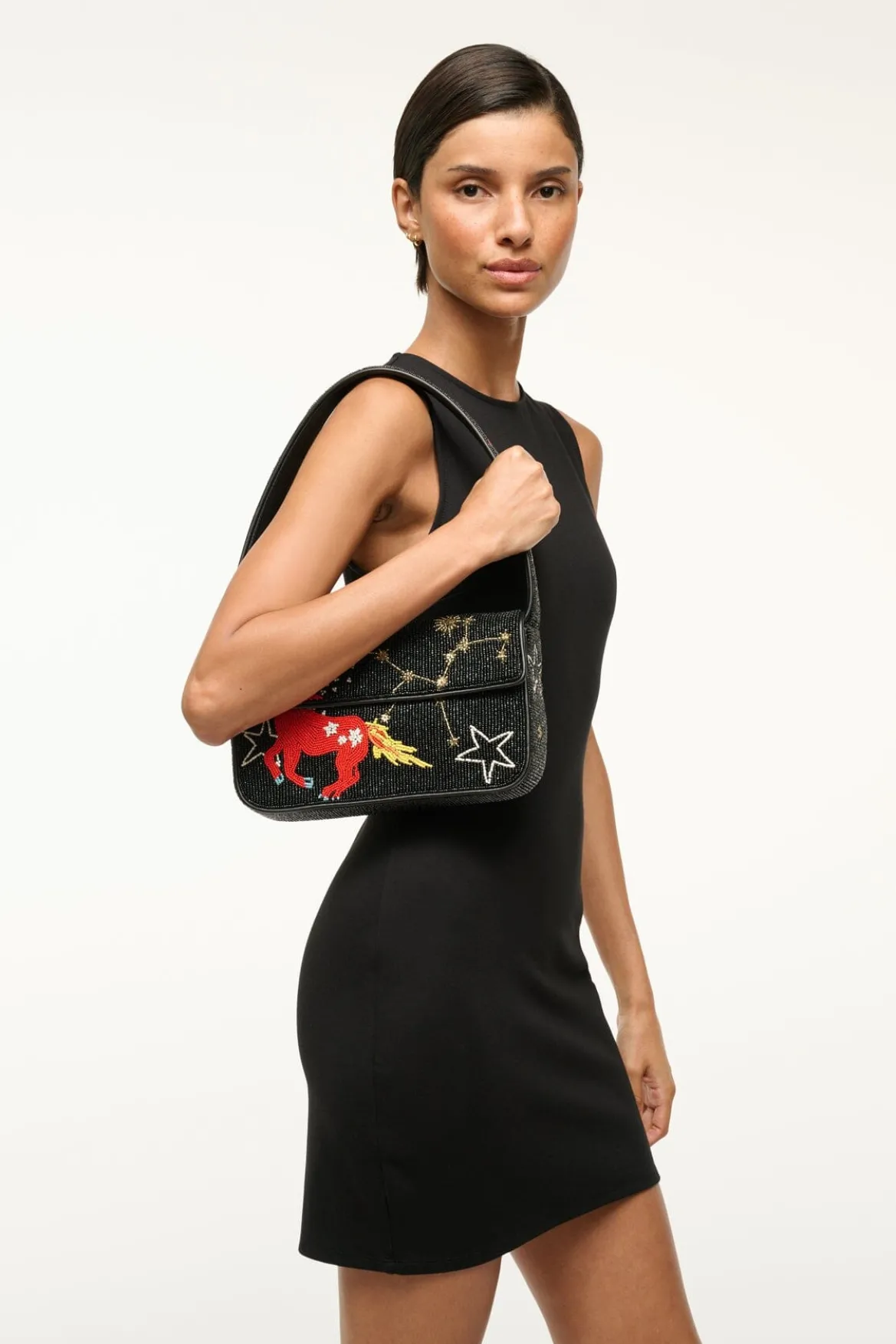 STAUD TOMMY BEADED BAG SAGITTARIUS