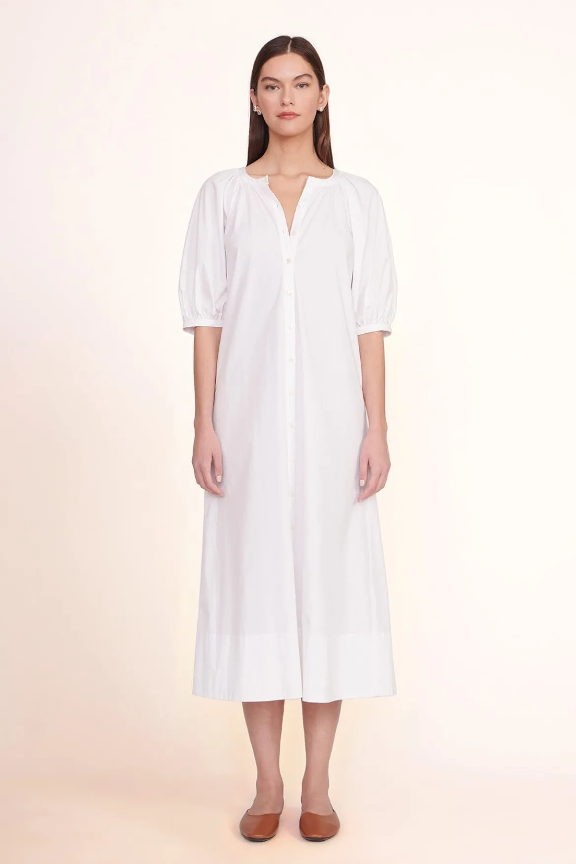 STAUD VINCENT DRESS | WHITE