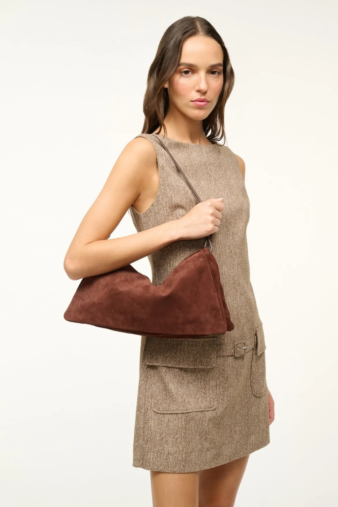 STAUD WALLY SHOULDER BAG MAHOGANY