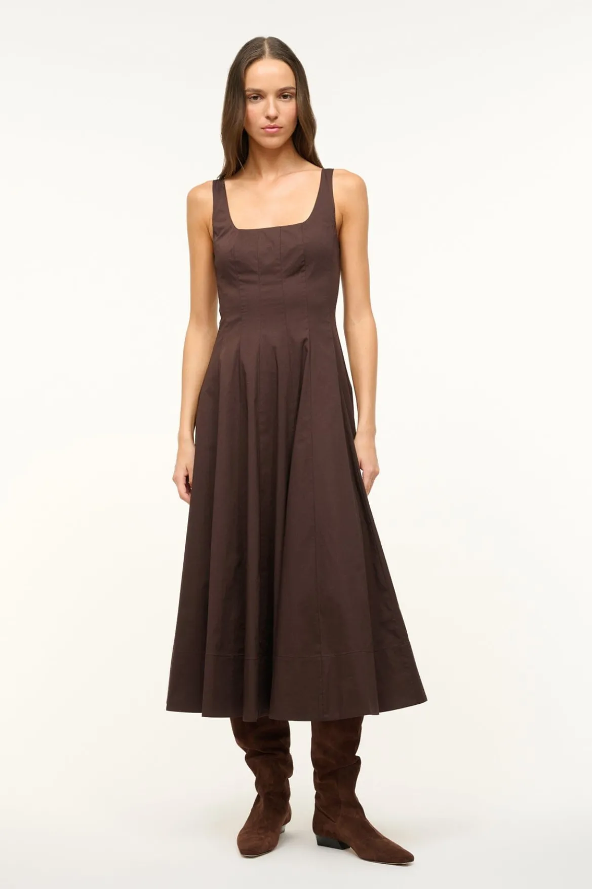 STAUD WELLS DRESS EARTH