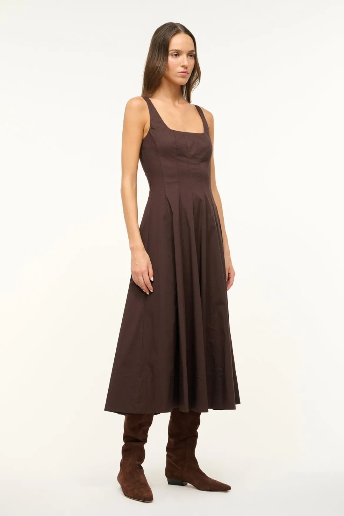 STAUD WELLS DRESS EARTH