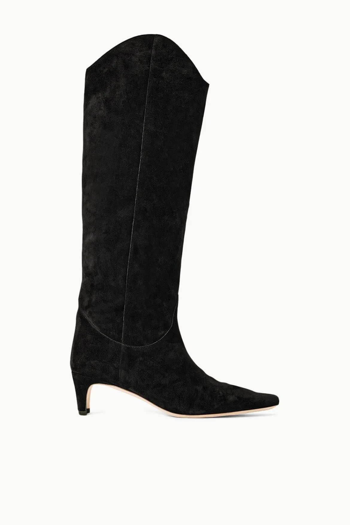 STAUD WESTERN WALLY BOOT BLACK SUEDE