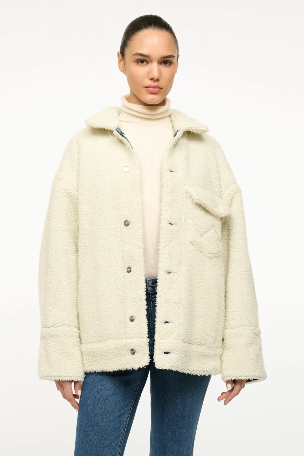 STAUD WRANGLER REVERSIBLE BIGGEST JEAN JACKET INDIGO WASH