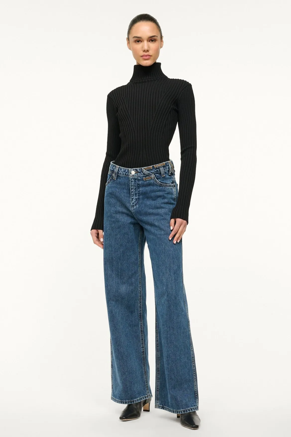STAUD WRANGLER THE LOOSE JEAN INDIGO WASH