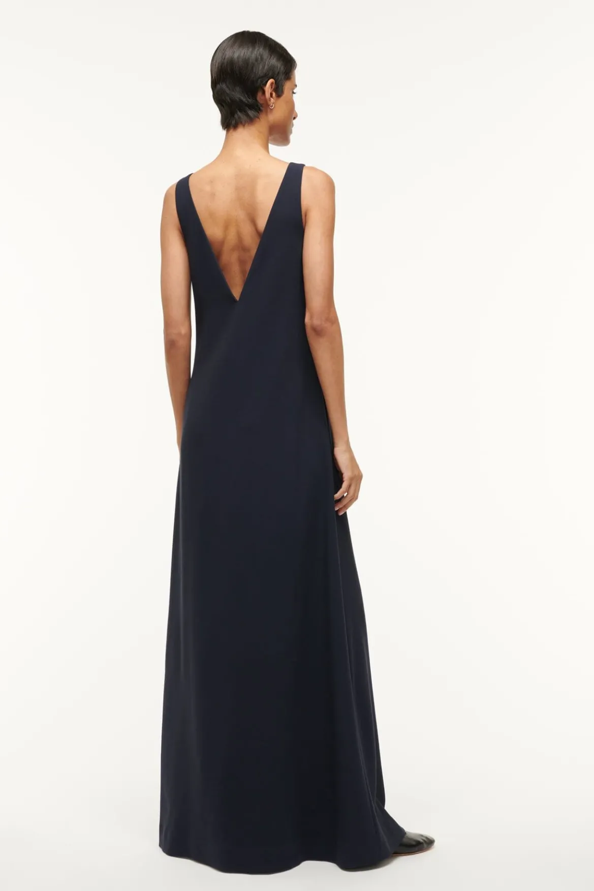 STAUD ZORA DRESS NAVY